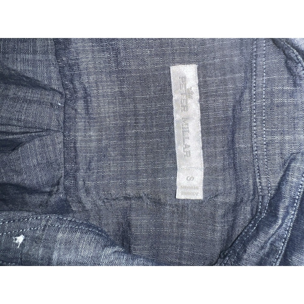 Peter Millar Women's Chambray Tunic Hi-Low Hem Button Up Shirt Sz S Jimmy John? - Picture 3 of 12